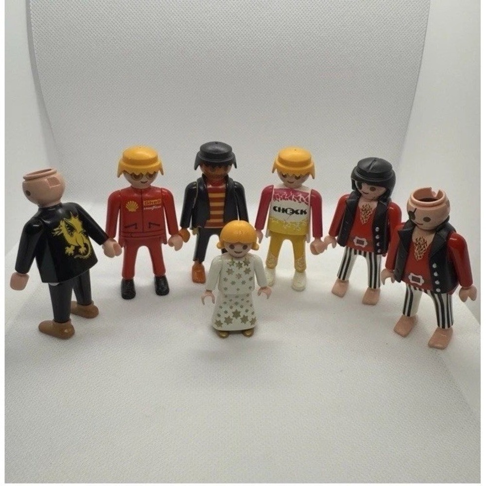 Playmobil Lot 13 Figures Mixed Themes Adults Child Incomplete Parts Restoration